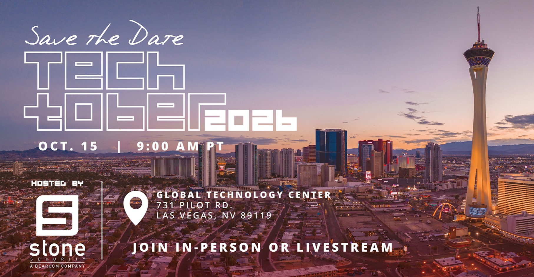 TechTober '26 is locked in for October 15th at the GTC in Las Vegas. This is our flagship Security Technology Summit, and this year's theme is Redefining an Industry. Can't make it to Vegas? Stream the entire event live on YouTube, no ticket type needed, it's all in one registration. Link in bio.